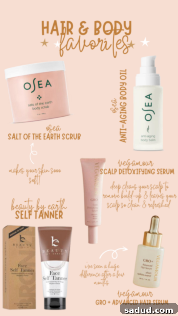 Current clean beauty hair and body favorites.