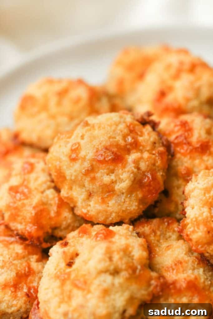 Close-up of cream cheese sausage balls