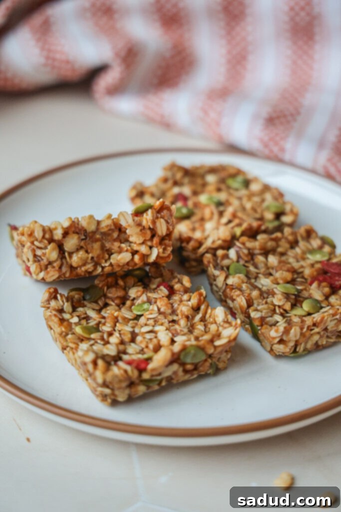 Healthy chew granola bars without nuts.