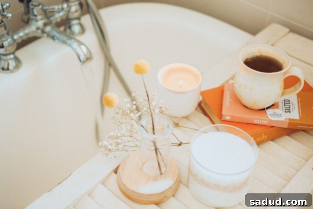 Navigate the holidays with a relaxing bath and self-care.