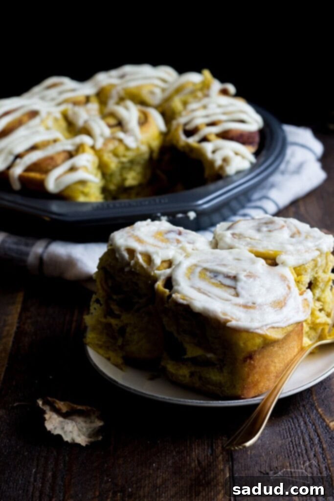 Vegan pumpkin cinnamon rolls