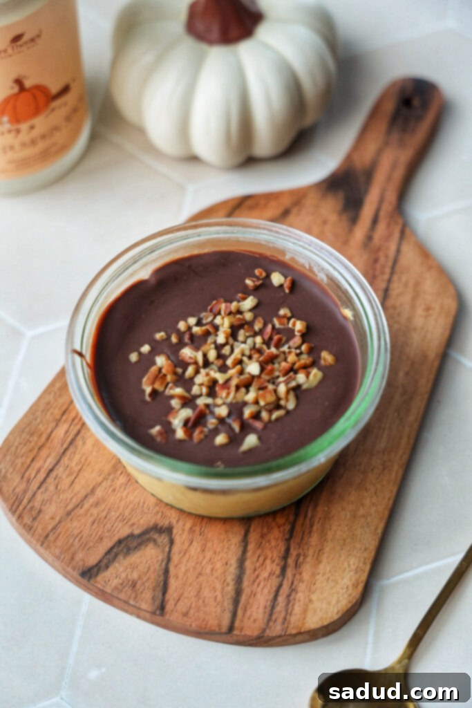 Viral pumpkin magic shell yogurt cup, a high protein, antioxidant-rich, and fiber-packed vegan snack.