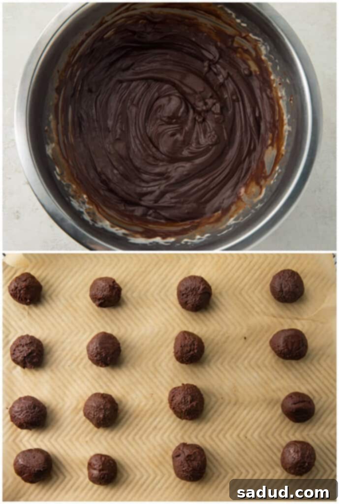 Keto Chocolate Delights 3 Process graphic showing steps to make keto truffles