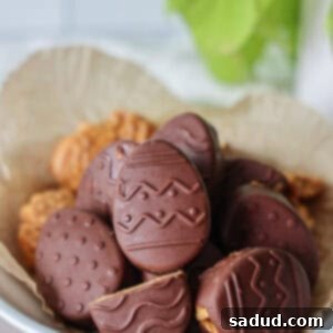 A perfectly crafted Butterfinger Chocolate Easter Egg, ready to eat.