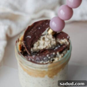 Chocolate peanut butter overnight oats.