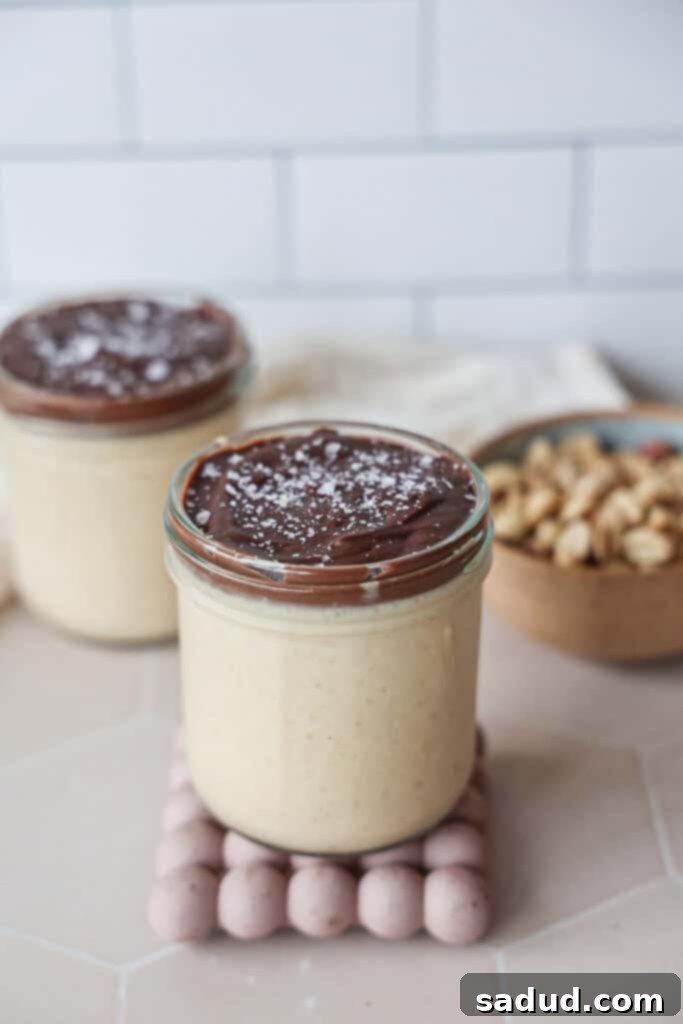 Healthy peanut butter mousse.