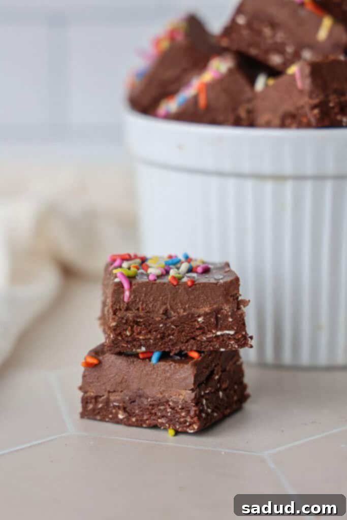 No bake cosmic brownies.