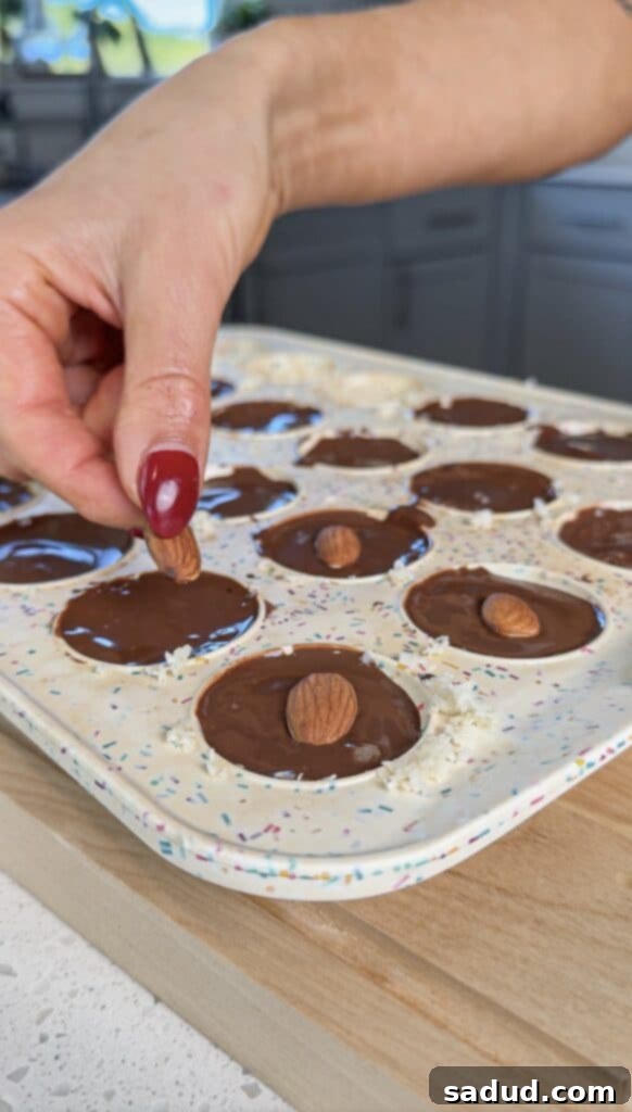 Melted chocolate ready for dipping.