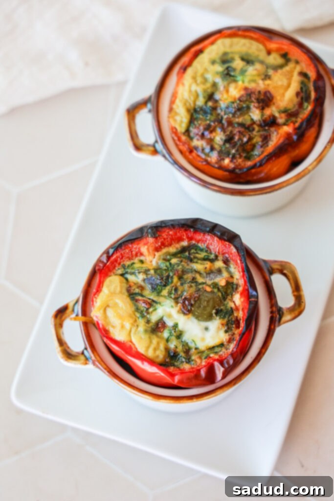 Egg stuffed peppers.