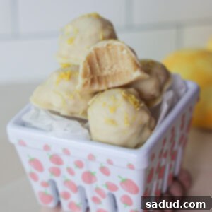A plate of freshly made Lemon Truffles (Vegan, No bake)