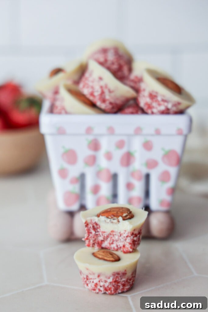 A bowl of strawberry coconut balls.