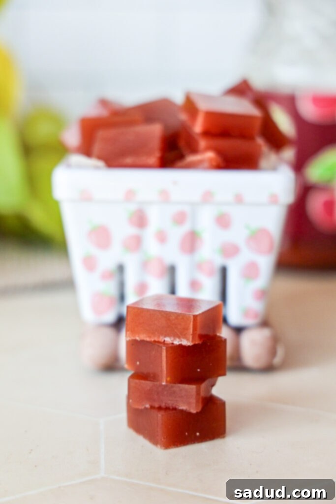 A close-up of tart cherry sleep gummies in a small bowl, showcasing their inviting texture.