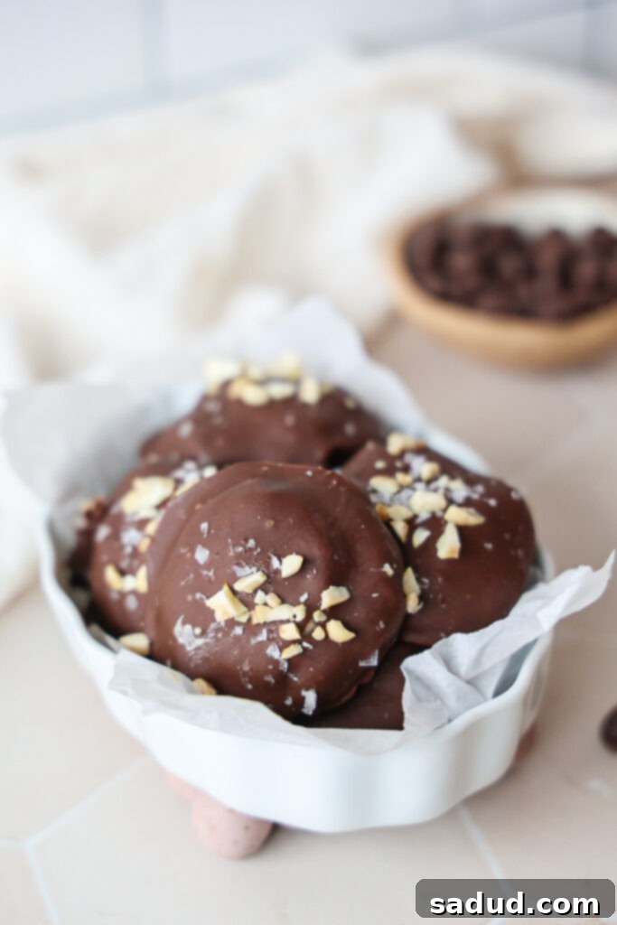 Delicious pumpkin spice yogurt clusters covered in chocolate, a healthy and easy fall dessert idea.