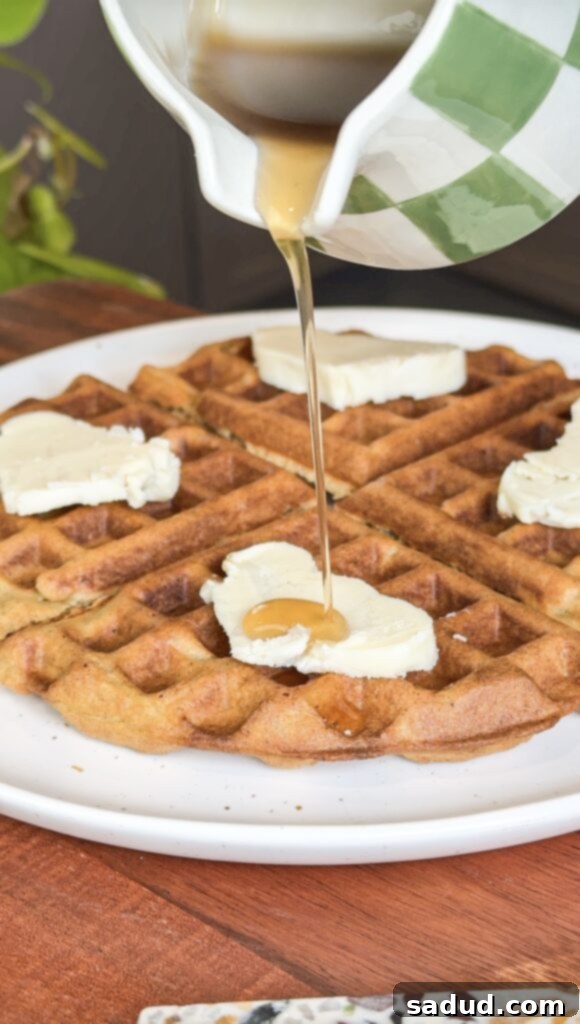 Crispy almond flour waffles