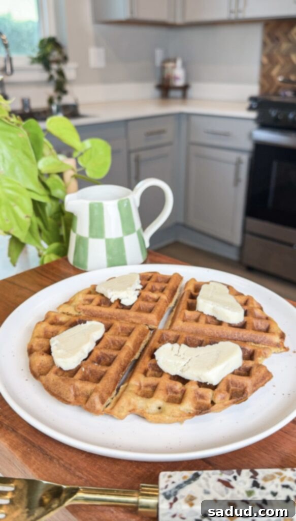 Crispy gluten-free almond flour waffles