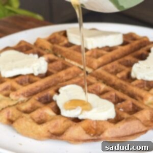 Crispy Almond Flour Waffles with Berries