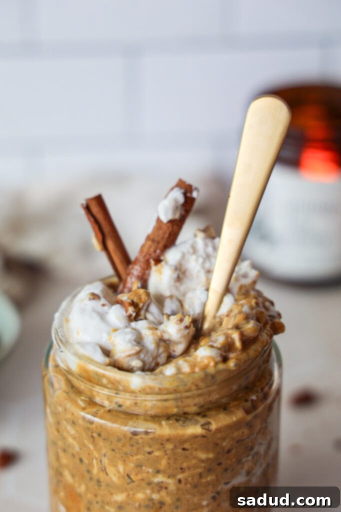 healthy pumpkin protein overnight oats