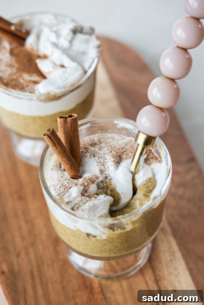 15 Nourishing Pumpkin Dishes 3 Creamy pumpkin spice chia pudding topped with pecans and cinnamon.