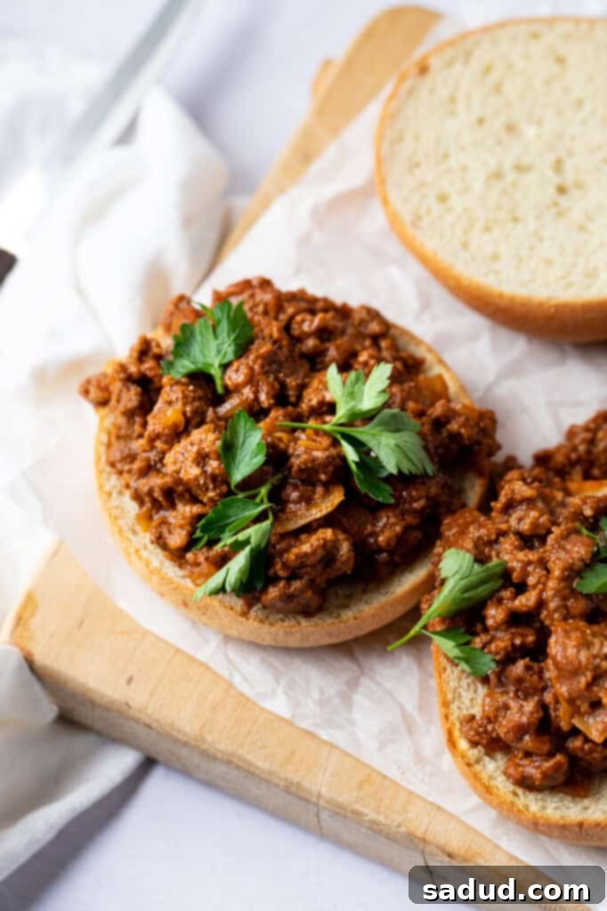 Open face keto sloppy joes