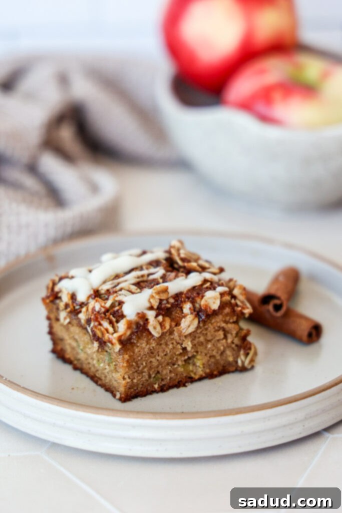 Gluten-free apple cake with crumb topping