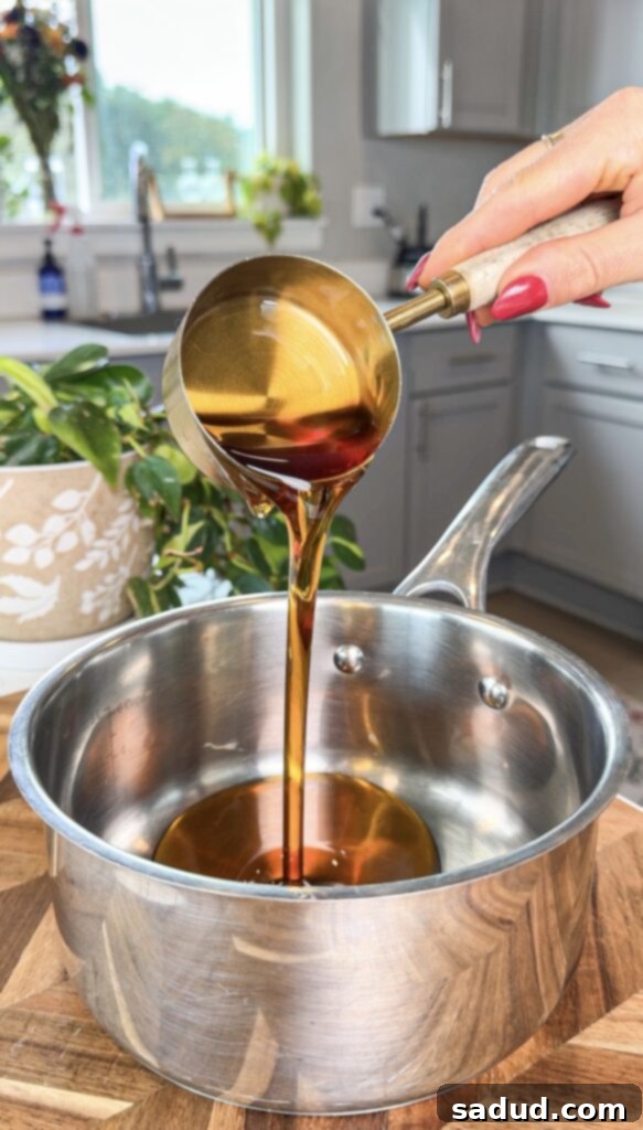 How to make infused maple syrup with pumpkin spice.