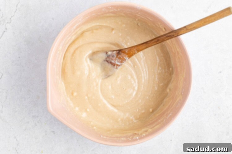 Vegan-Peach-Cobbler-LR-Process-Photo-2 - mixing cobbler batter