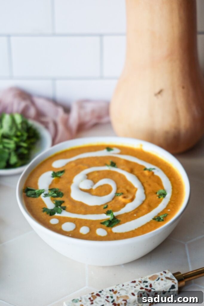 Creamy Carrot and Ginger Anti-Inflammatory Soup 4 A bowl of Easy Anti-Inflammatory Soup with carrots & ginger